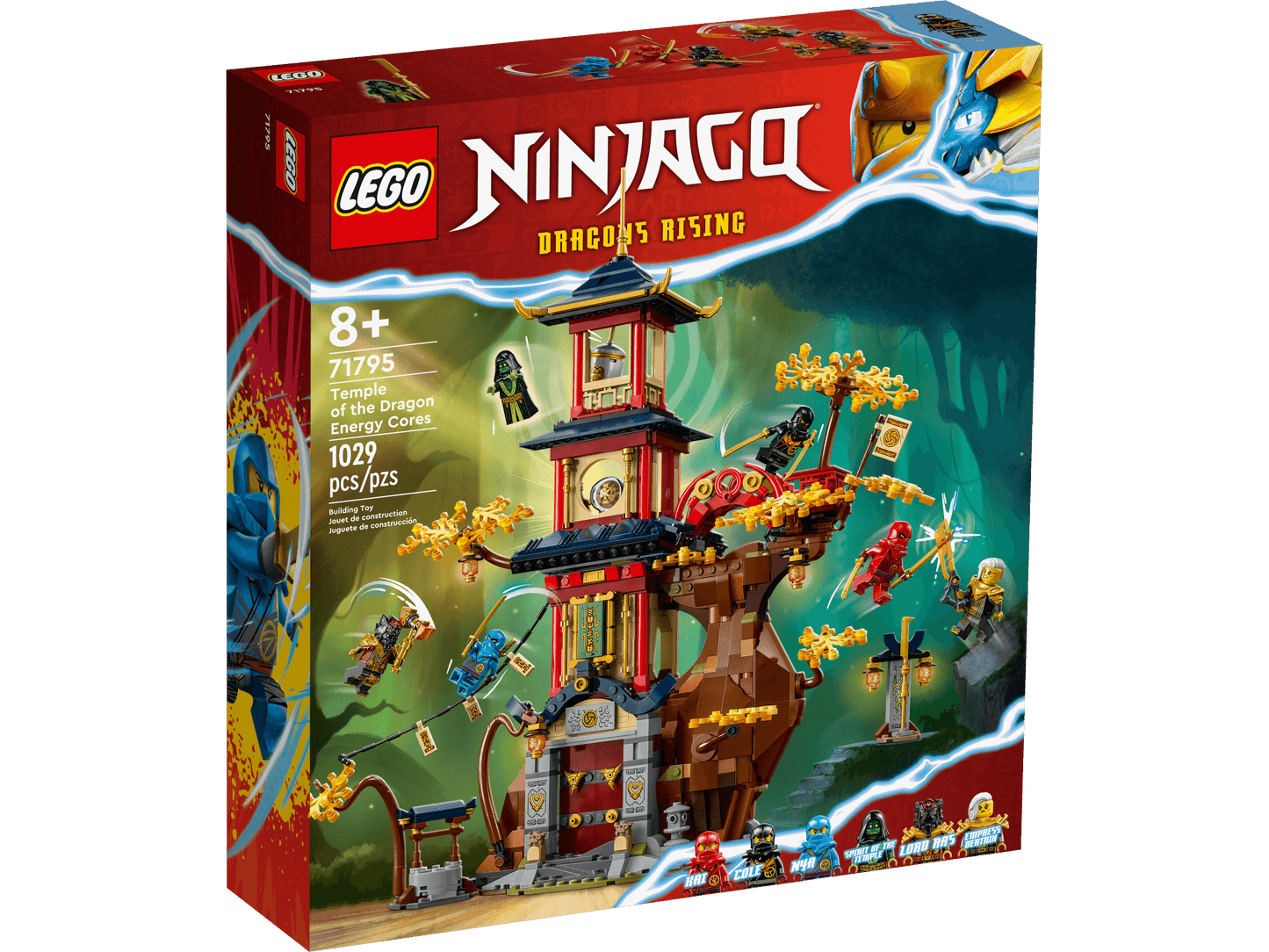 LEGO NINJAGO Temple of the Dragon Energy Cores 71795 Building Set - 1,029 Pieces