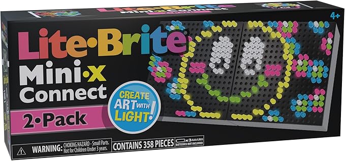 Lite Brite Mini X Connect 2 Pack: Dual Creativity Kits