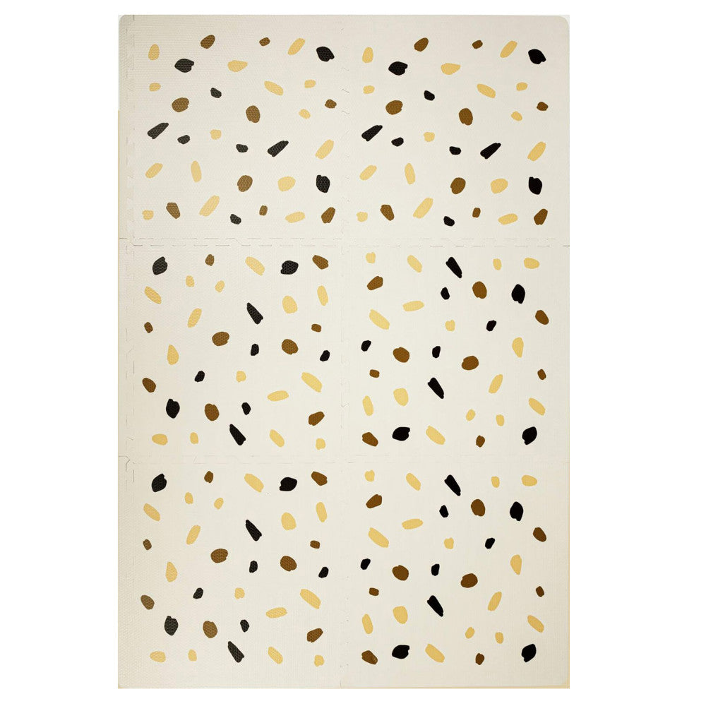 Hakuna Matte: Stylish Baby Play Mat: Confetti & White Design - 72x48', 6 XXL Foam Floor Tiles