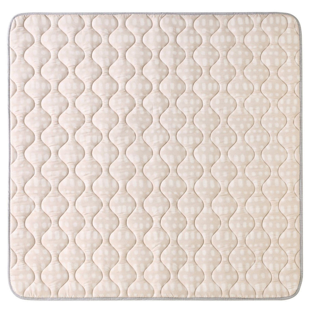 Hakuna Matte: Quilted Playmat: Beige - 50" Square, Soft Padded Floor Blanket