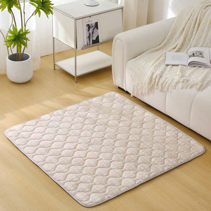 Hakuna Matte: Quilted Playmat: Beige - 50" Square, Soft Padded Floor Blanket