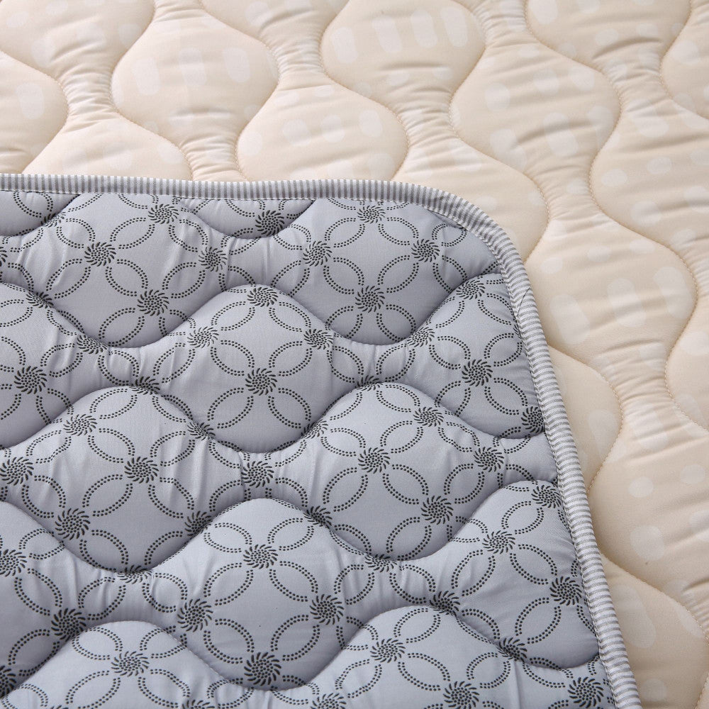 Hakuna Matte: Quilted Playmat: Beige - 50" Square, Soft Padded Floor Blanket