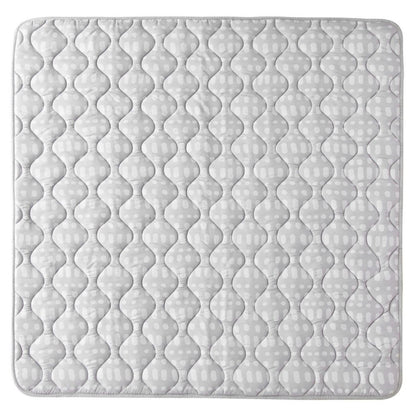 Hakuna Matte: Quilted Playmat: Grey & Dots - 50" Square, Soft Padded Floor Blanket