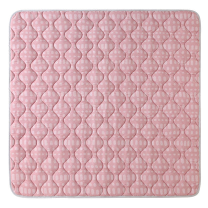 Hakuna Matte: Quilted Playmat: Pink & Dots - 50" Square, Soft Padded Floor Blanket