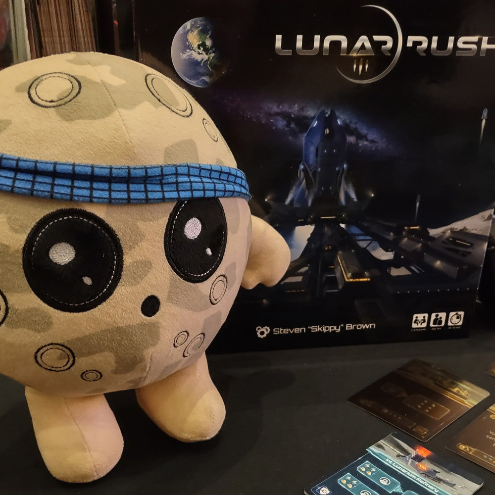 Dead Alive Games Lunar Rush 9 inch Moon Plushie - Moonie with Medium Firm Stuffing