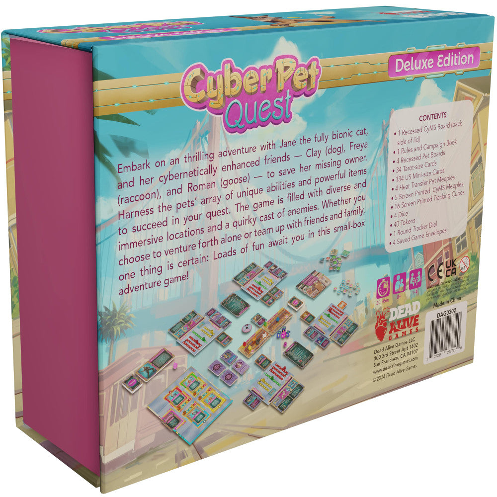 Dead Alive Games: Cyber Pet Quest: Deluxe Edition - Cooperative Campaign Board Game, Age 8+, 1-4 Player