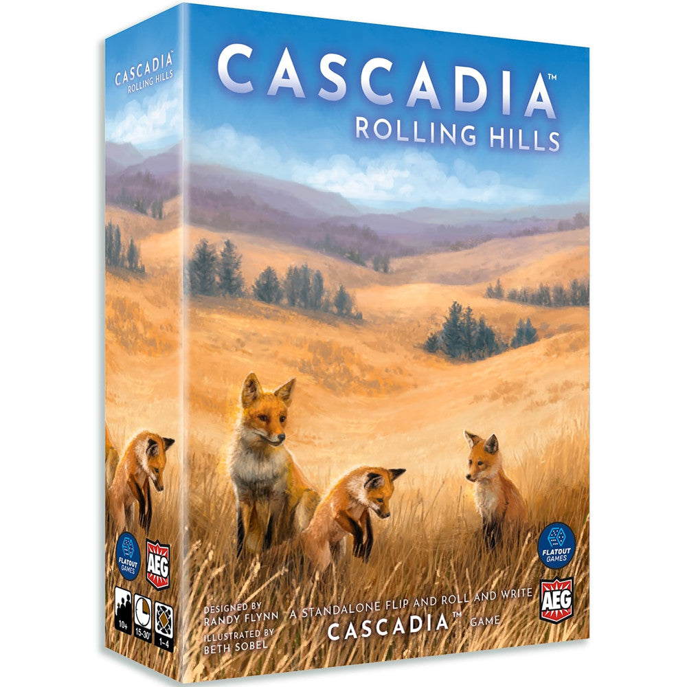 AEG: Cascadia: Rolling Hills - Puzzly Flip-Roll-Write Board Game, Ages 10+, 1-4 Players