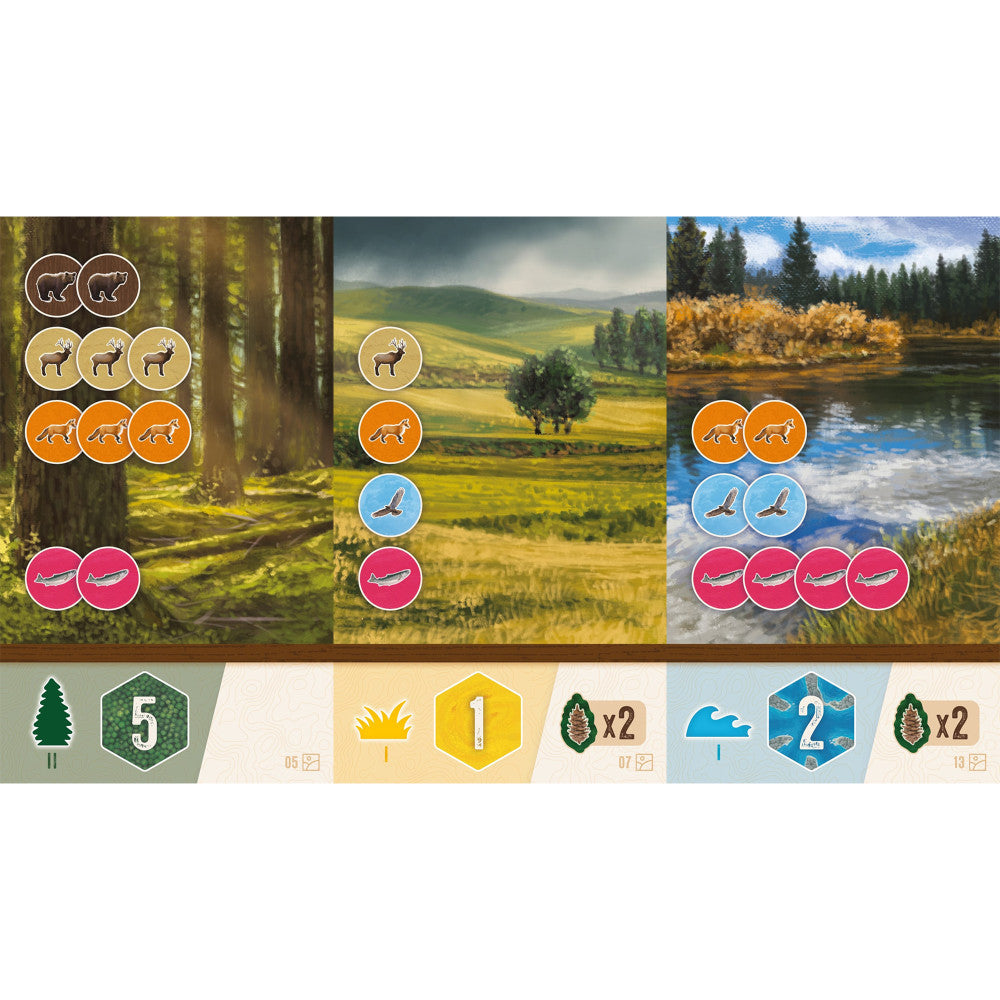 AEG: Cascadia: Rolling Hills - Puzzly Flip-Roll-Write Board Game, Ages 10+, 1-4 Players