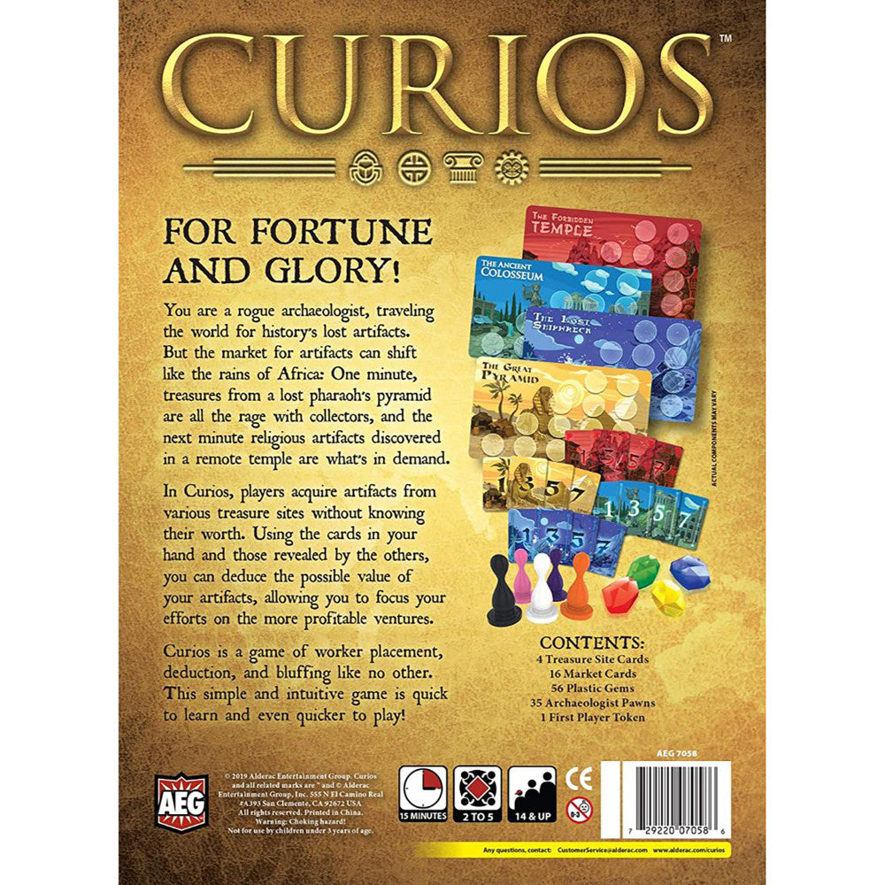 Curios Archaeologist Worker Placement Board Game by AEG, Ages 14+