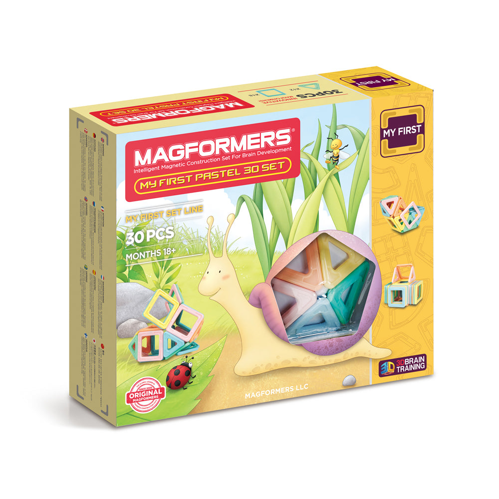 Magformers My First Pastel 30-Piece Building Set - Educational Magnetic Shapes