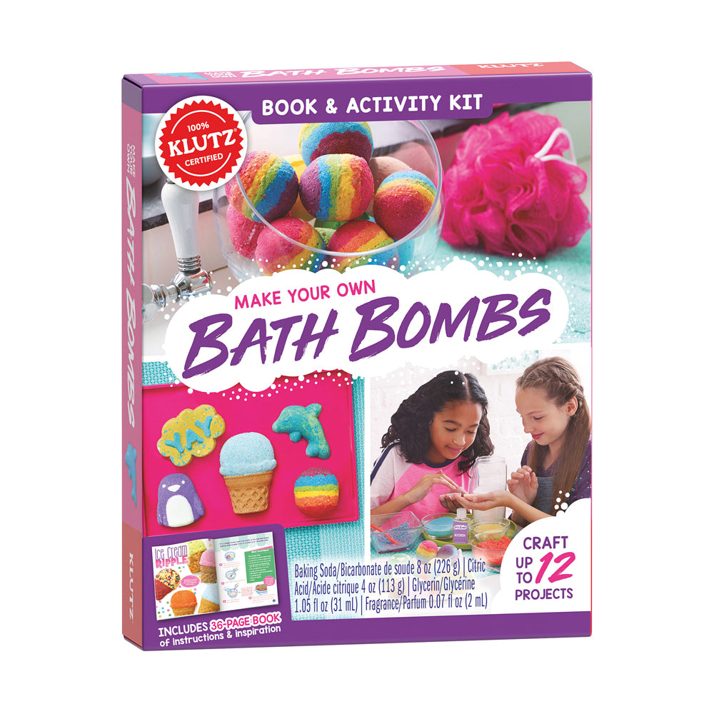 Klutz DIY Bath Bomb Creation Kit - Colorful Fizzing Bath Bombs – Toys