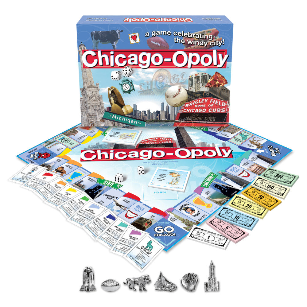 Late for the Sky Chicago-opoly Board Game