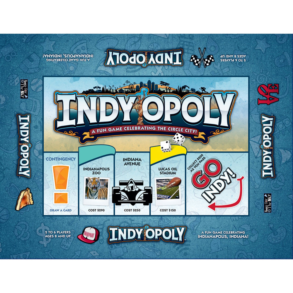 Indy-Opoly Indianapolis Themed Board Game by Late For The Sky