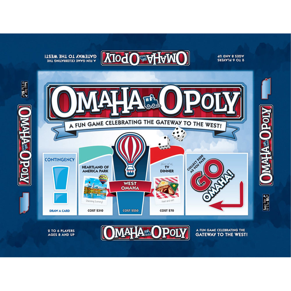 Omaha-Opoly City Adventure Board Game by Late For The Sky, Ages 8+