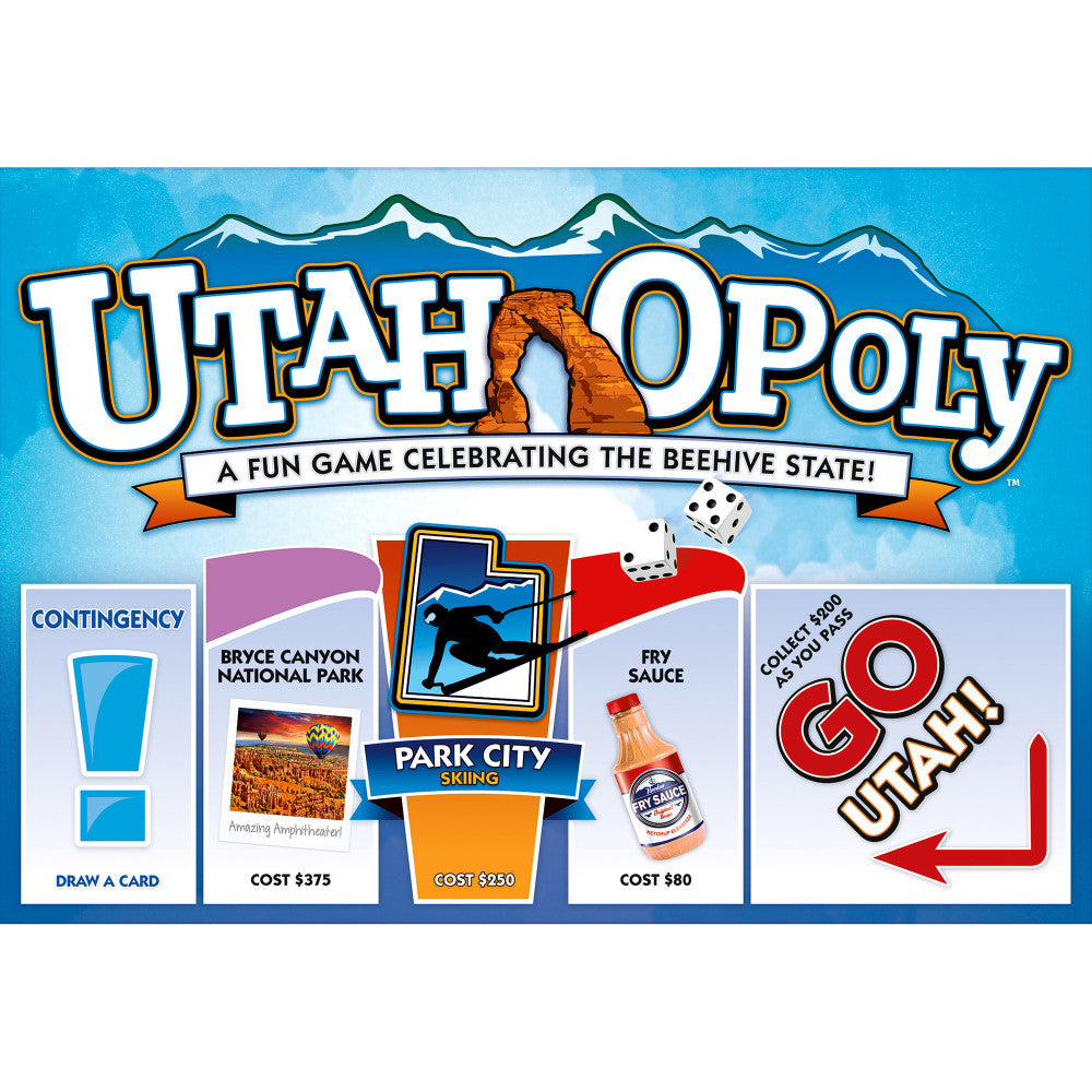 Utah-Opoly State Adventure Board Game, Family Fun, Ages 8+