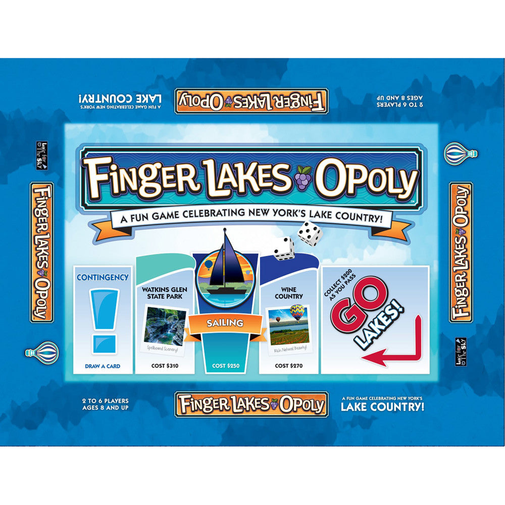 Finger Lakes-Opoly Themed Family Board Game by Late For The Sky