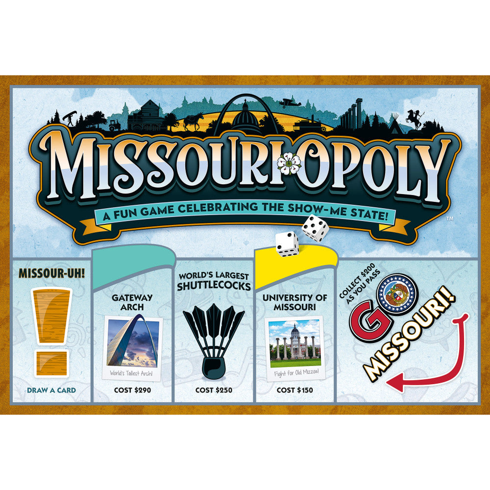 Missouri-Opoly State Adventure Board Game for Ages 8+