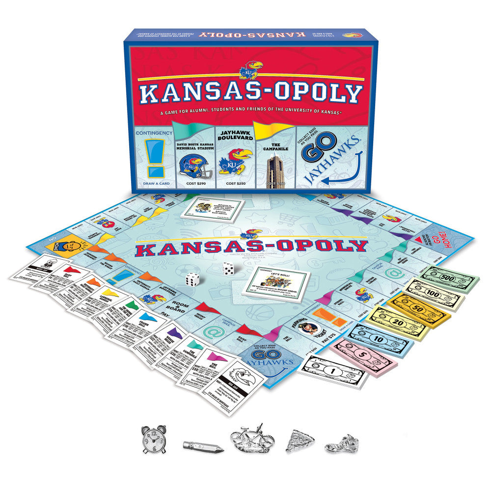 KANSASOPOLY University of Kansas Themed Board Game