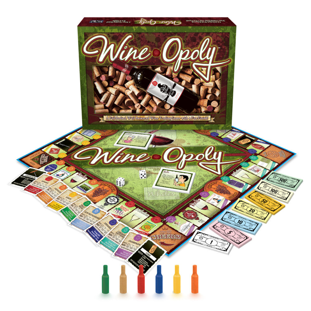 Late for the Sky Wine-Opoly Monopoly-Style Board Game