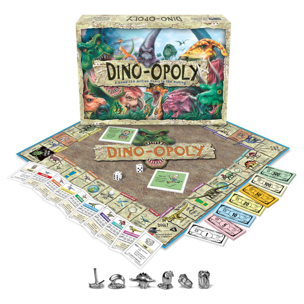 DINO-OPOLY Prehistoric Dinosaur-Themed Board Game