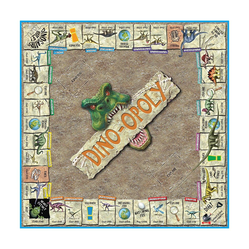 Dino-opoly Prehistoric Dinosaur-Themed Board Game – Toys