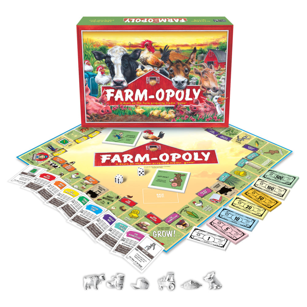 Late for the Sky Farm-Opoly Board Game