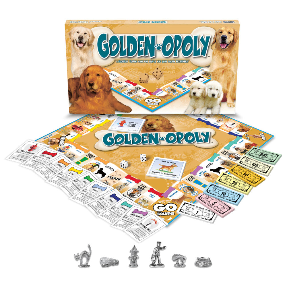 Golden Retriever Golden-Opoly Themed Board Game