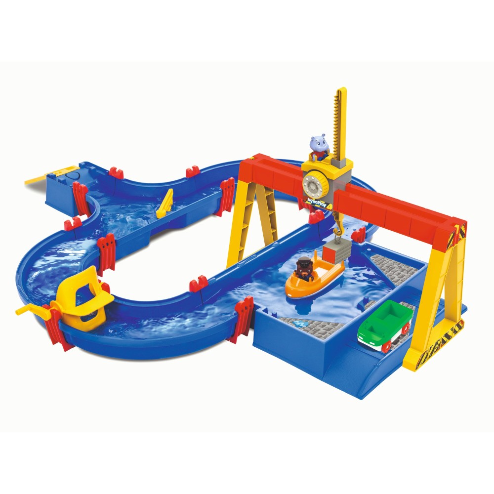AquaPlay Container Port Water Play Set with Crane and Boat