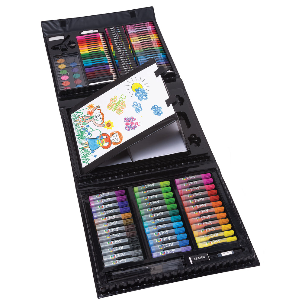 Art 101 Budding Artist 150-Piece Doodle & Color Pop-Up Easel Art Set