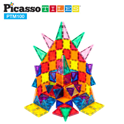 PicassoTiles Mini Diamond 100-Piece Magnetic Building Block Set