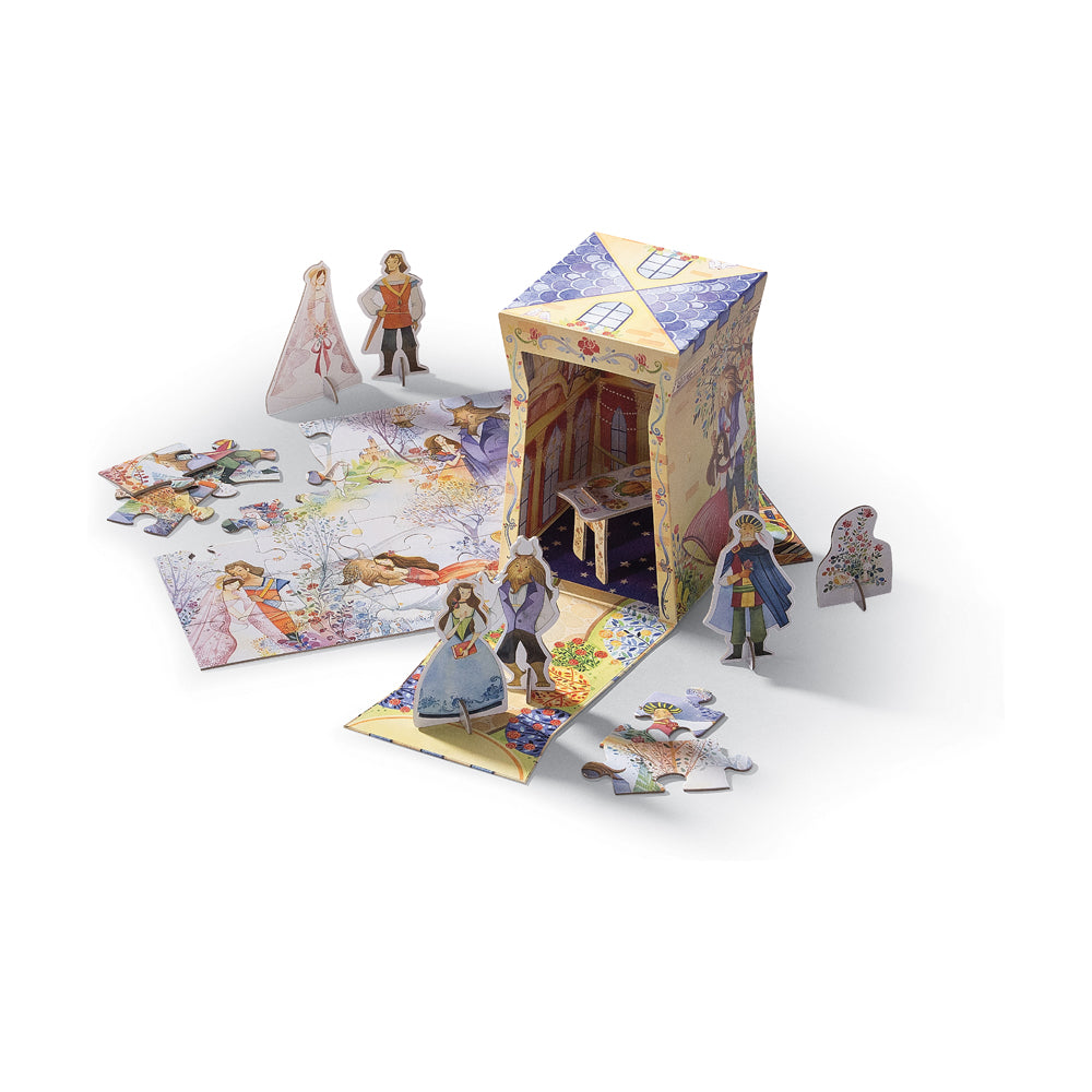 Crocodile Creek Beauty and the Beast 36-Piece Story Puzzle and Play Set