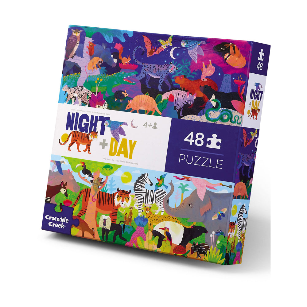 Crocodile Creek Opposites Night & Day 48-Piece Floor Puzzle