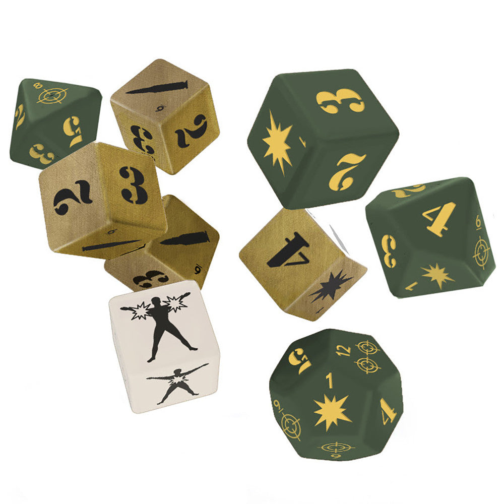 Twilight: 2000 Roleplaying Game Engraved 9-Piece Dice Set