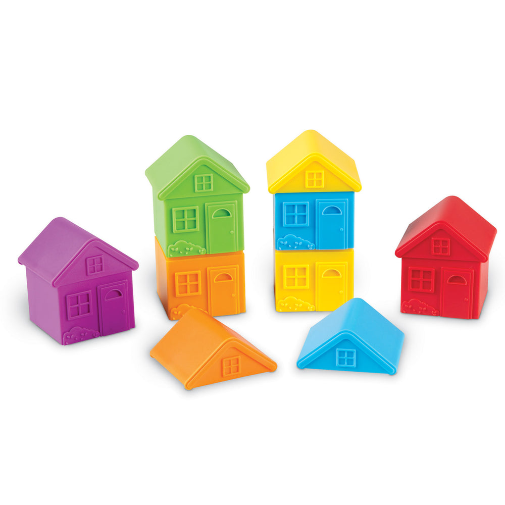 Learning Resources All About Me Sort & Match Houses - Colorful Educational Toy Set of 6