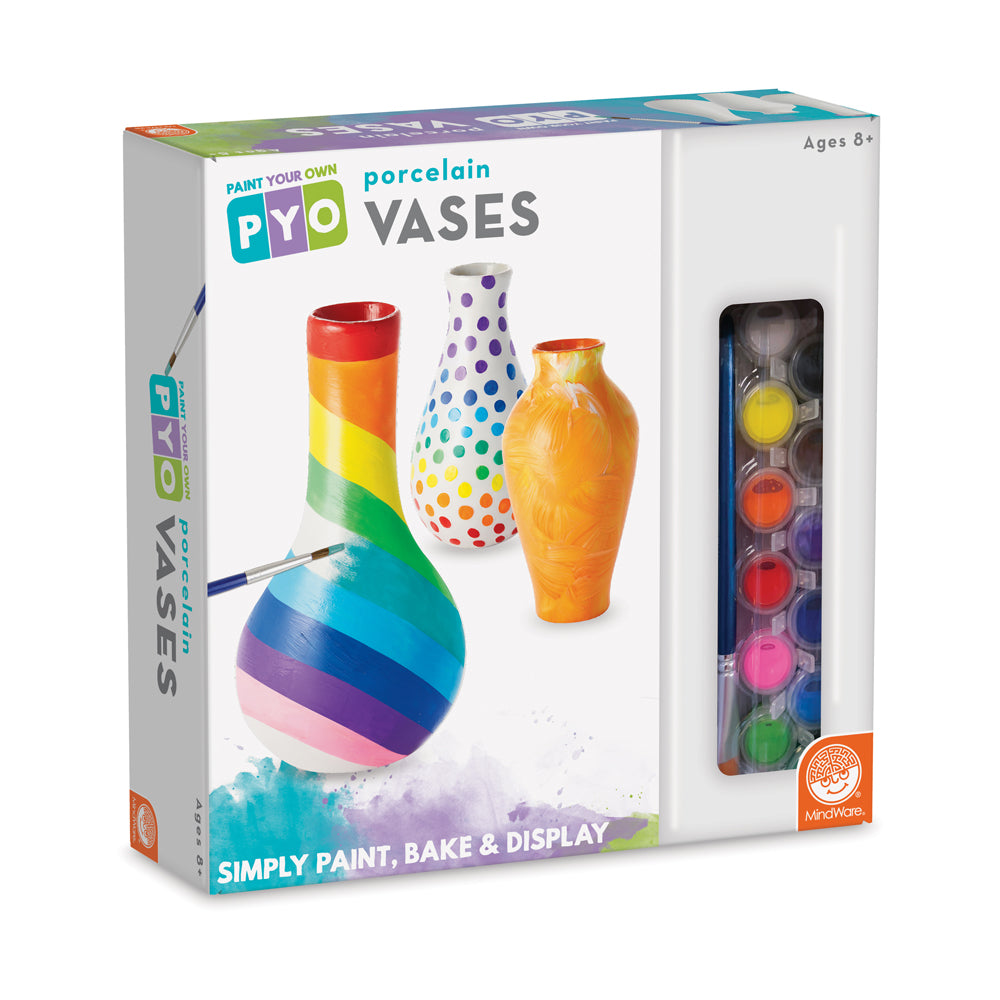 MindWare Paint Your Own Porcelain Vases Craft Kit