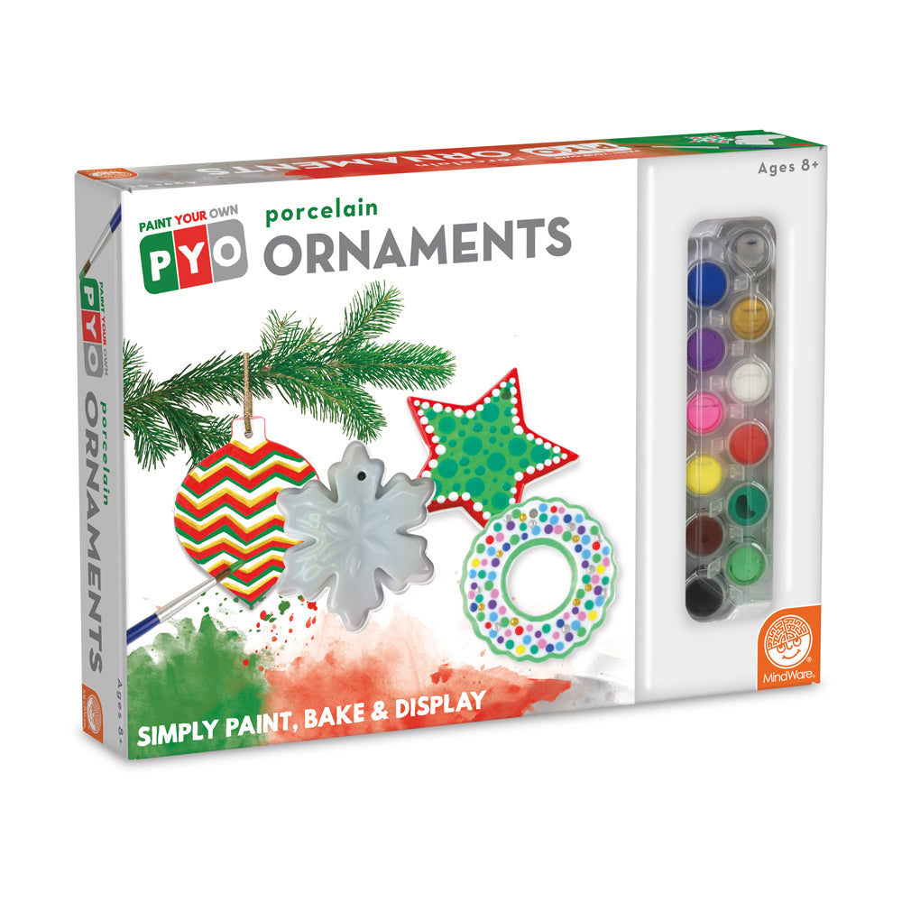 MindWare Paint Your Own Porcelain Christmas Ornaments Craft Kit