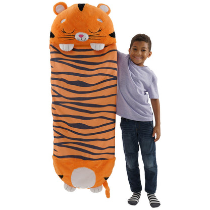 Happy Nappers: Pillow & Sleepy Sack: Medium - Tiger Tobi, Kids 3+