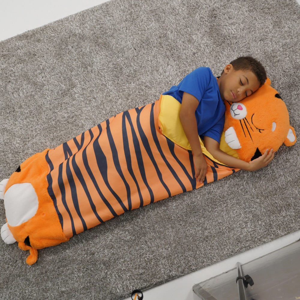 Happy Nappers: Pillow & Sleepy Sack: Large - Tiger Tobi, Kids 7+