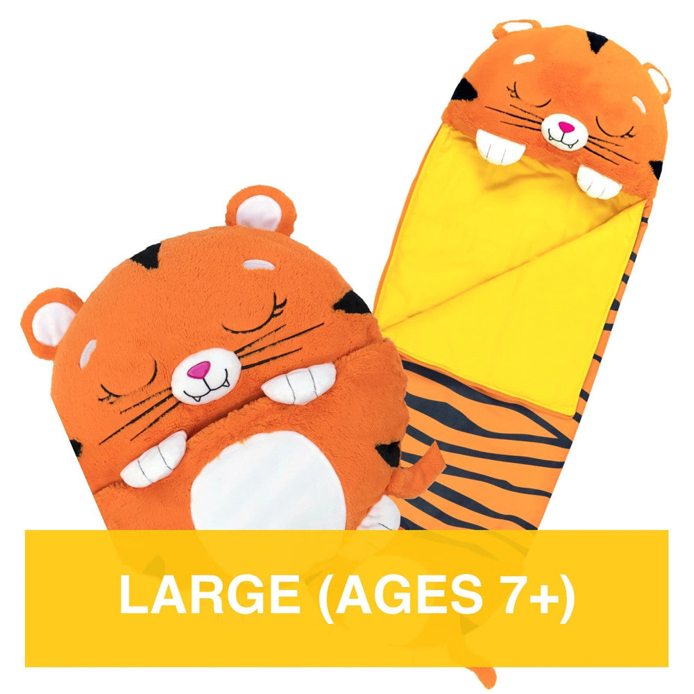 Happy Nappers: Pillow & Sleepy Sack: Large - Tiger Tobi, Kids 7+