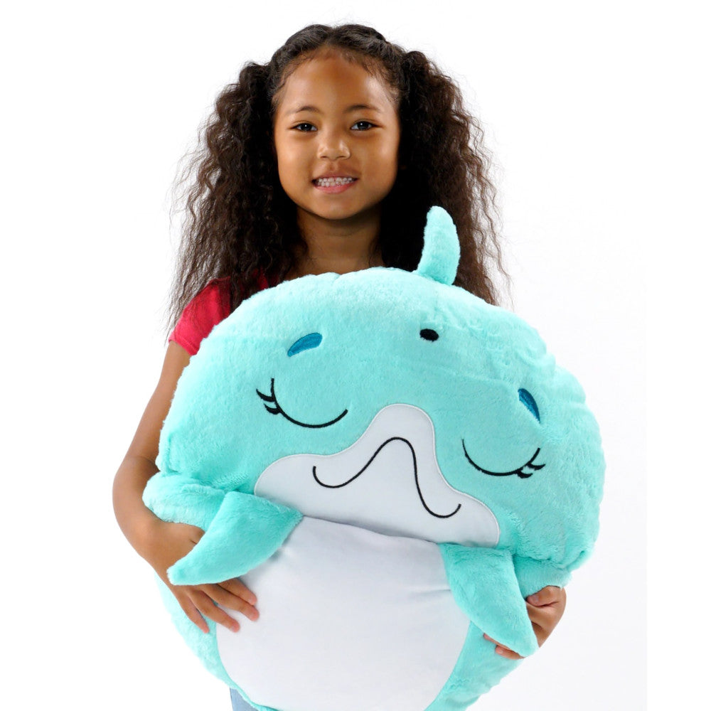 Happy Nappers: Pillow & Sleepy Sack: Medium - Dolphin Disco, Kids 3+