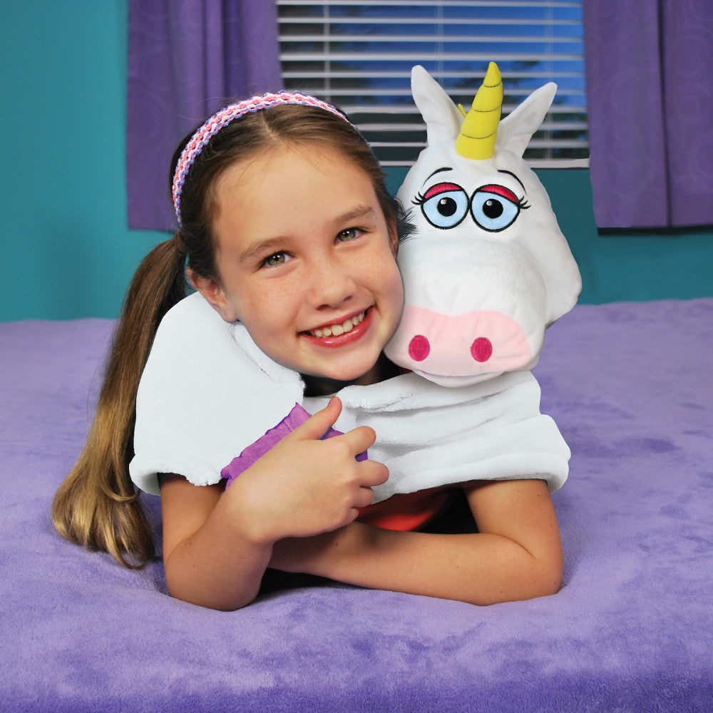 Cuddleuppets: Unicorn - White-Purple - 2-In-1: Plush Puppet & Blanket