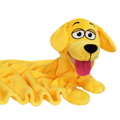 Cuddleuppets: Dog - Yellow - 2-In-1: Plush Puppet & Blanket