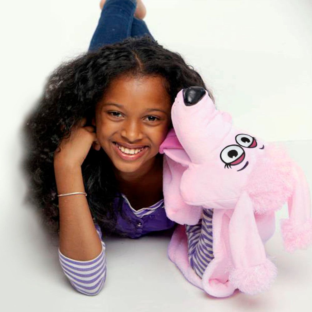 Cuddleuppets: Poodle - Pink - 2-In-1: Plush Puppet & Blanket