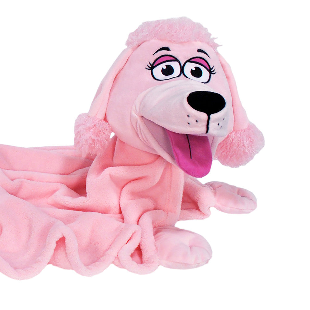 Cuddleuppets: Poodle - Pink - 2-In-1: Plush Puppet & Blanket