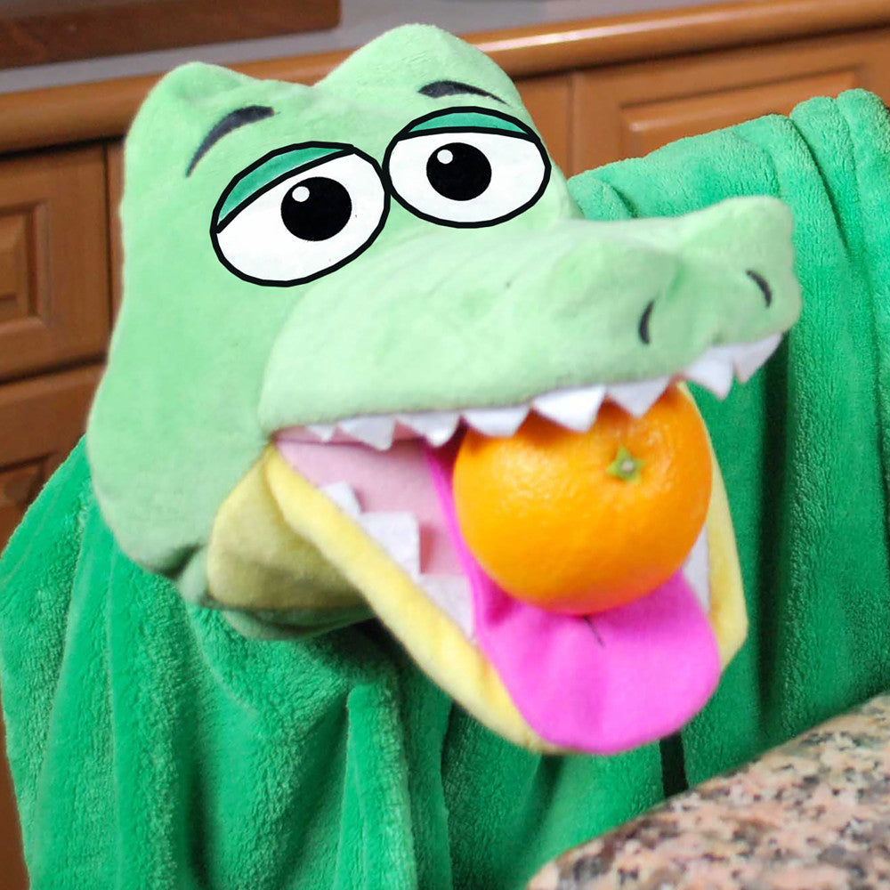 Cuddleuppets: Gator - Green, 2-In-1: Plush Puppet & Blanket