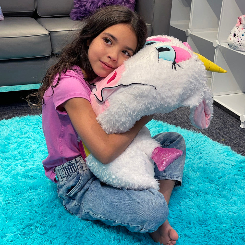 Shamzees: Unicorn - White & Purple - Plush Pillow Cover