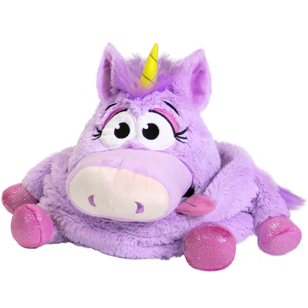 Tummy Stuffers: Unicorn - Purple - Storage Plush, Holds Items-Blankets-Toys Inside