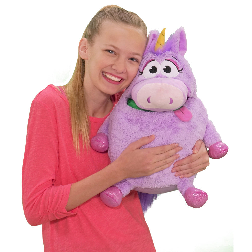 Tummy Stuffers: Unicorn - Purple - Storage Plush, Holds Items-Blankets-Toys Inside