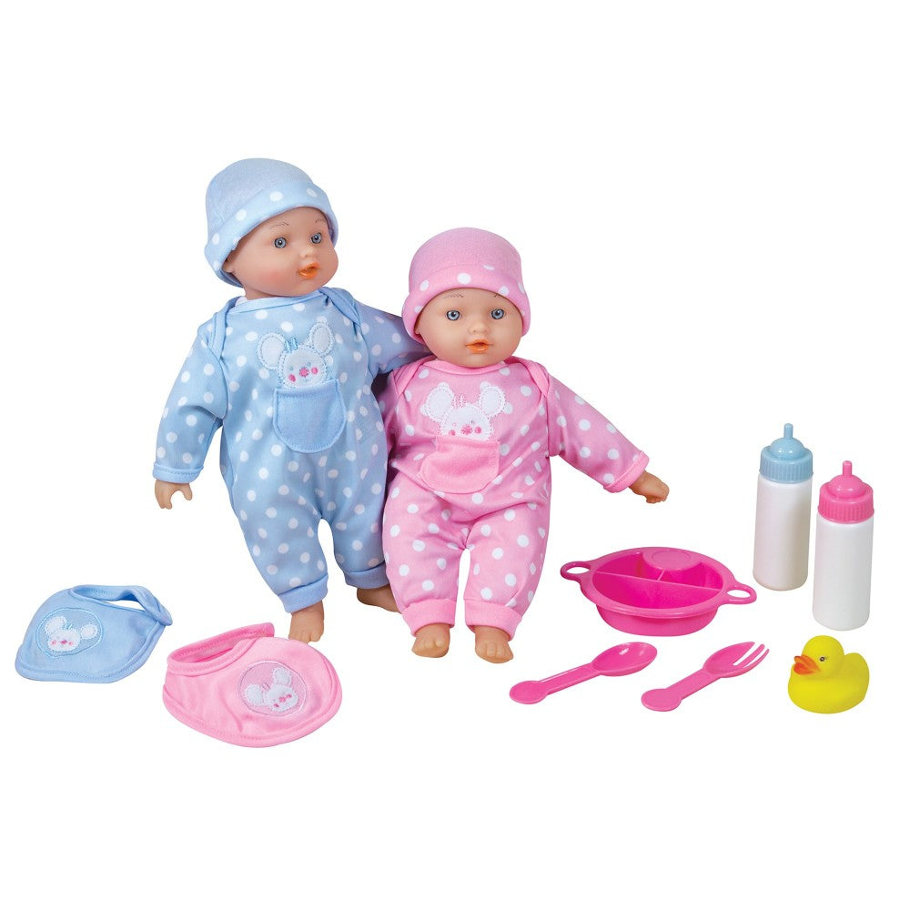 Lissi 11" Interactive Twin Baby Dolls with Accessories