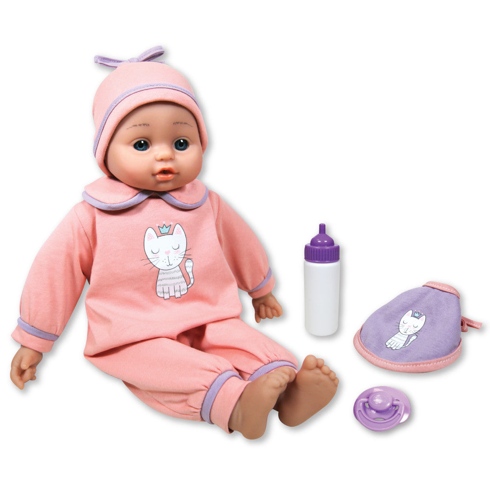 Lissi 15-inch Interactive Baby Doll Jamie - Pink Kitty Outfit, Ideal for Kids Ages 2+